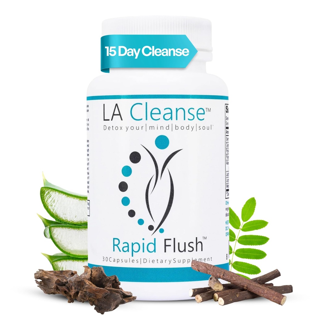 15 יום ניקוי ו Detox - Rapid Flush 15 יום Gutse עבור Detox, קולון ניקוי, קולון Broom Gut תמיכה - שיפור עם Cascara Sagrada, Senna Leaf, Psyllium Husk - קפסולות 30 הרוזן