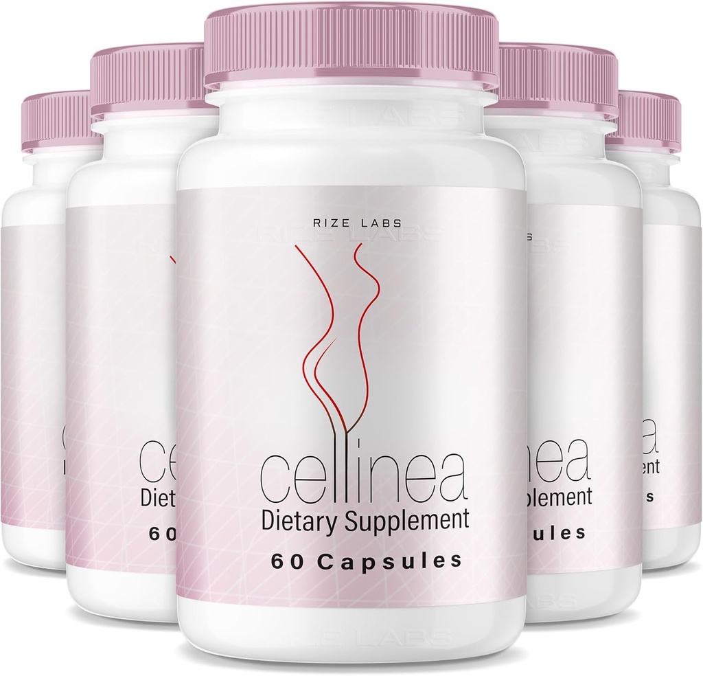 מעבדות rize (5 Pack) Cellinea - Cellinea Pills, Cellinea כמוסות עבור עור מחפש בריא, Cellinea כדי Boost Skin hydrotion, Cellinea All-Natural Dietary Supplement, Cellinea Reviews (300 קפסולות)