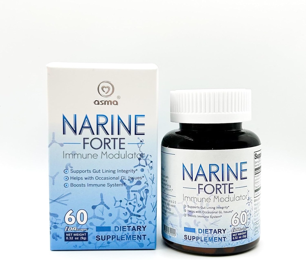 Asma Narine Forte המושבות בריאות פרוביוטיקה תוספי 60 Veg כמוסות