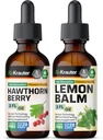 BIO KRAU HTERhorn Tincture 2 Fl. Oz. & Lemon Balm Tincture 2 Fl. Oz.