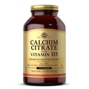 Solgar Calcium Citrate עם ויטמין D3, 240 טבליות - מקדם עצמות בריאות ושיניים, תומך מערכות Musculoskeletal & Nervous - non-GMO, Gluten-Free, חלב חינם, כשר - 60 משרתים