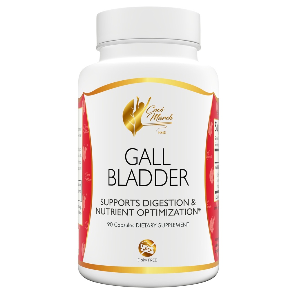 Coco March Gall Bladder Formula-Ideal After Gall Bladder Surgery-Gluten Free, Soy Free, Milk Free, Keto Friendly, Paleo Friendly, 90 קפסולות-90 משרתות תמיכה בתחום העיכול ואופטימיזציה תזונתית