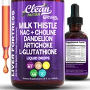 ניקוי Nutraceuticals Milk Thistle NAC Liverse Detox &תיקון תוספי Liver תמיכה נוזל טיפות עם Ddelion Extract, Artichoke, Chanca Piedra, Choline, L-Glutathione, Burdock, Schisandratz, Schisandradock, Schisandradock, Chaca Piedra