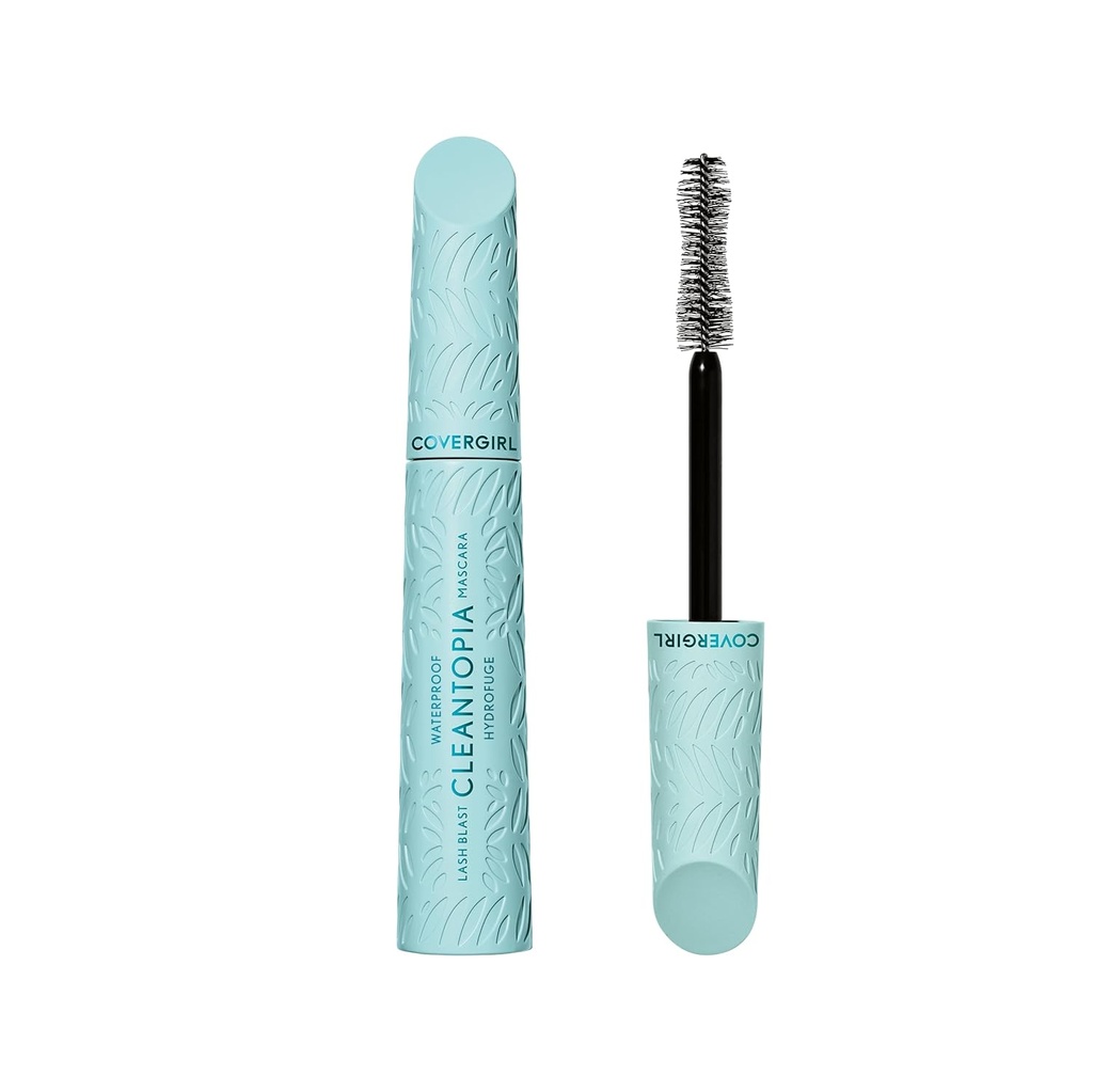 CoverGirl Lash Blast ניקויtopia, Waterהוכחה Mascara, Aloe Leaf Extract, ויטמין E & Ceramide, Gentle Formula, Volumizing, Long-Wearing, Transfer-Proof, Extreme Black,1 Count