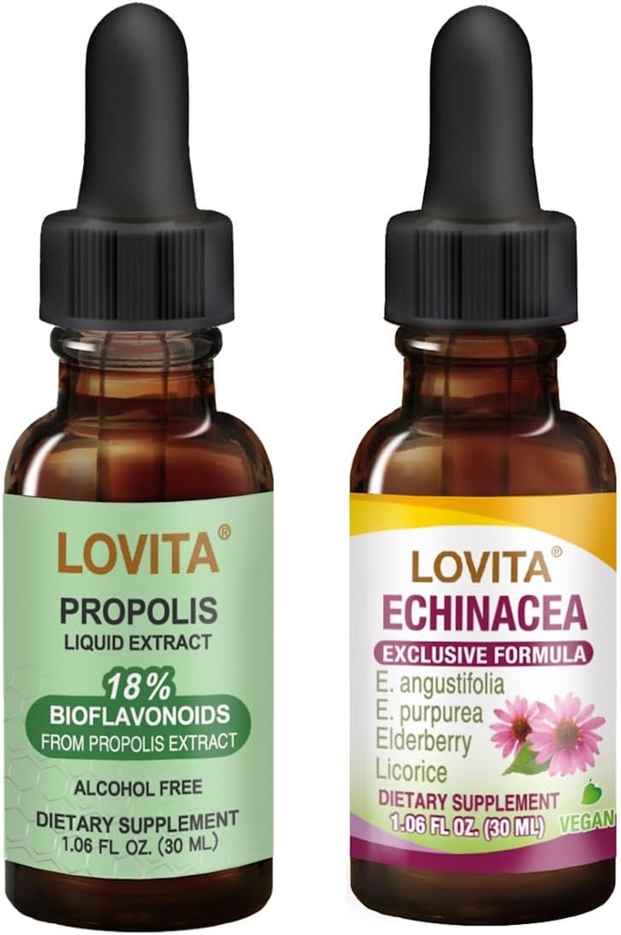 Lovita Bee Propolis & Echinacea נוזלי תוספי Bundle