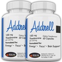 Addrell 2 Pack Energy Stimulant Pills- מחקר תוספת גלולה אלטרנטיבית, תוספי nootropic טבעיים ו- Cognitive Enhancer Substitute to Elevate Mental Clarity - 120 קפסולות