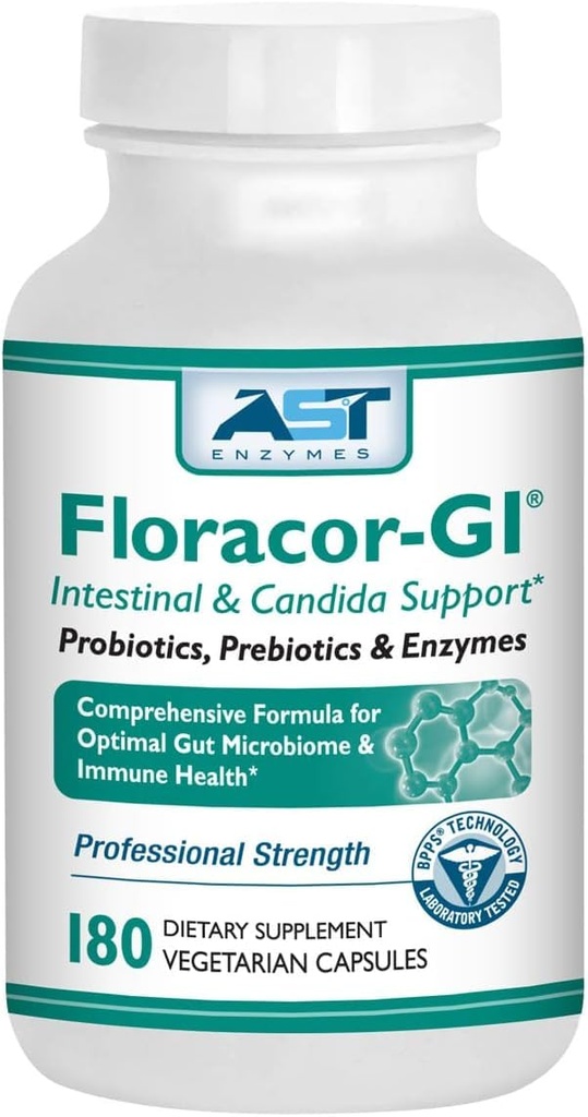 Florcor-GI Candida ניקוי, Probiotic ו- Enzyme תמיכה פורמולה 180 קפסולות