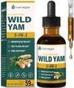 All Herbal Liquid Drops, Wild Sea Extract with Chaste Berry, Fenugreek, Black Cohosh for Menopause Relief & PMS תמיכה.