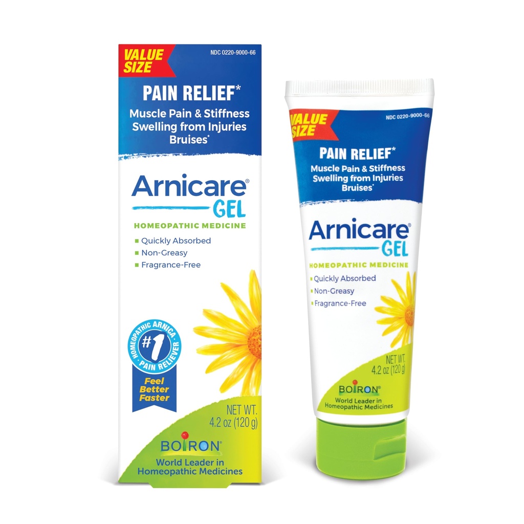 Boiron Arnicare Gel for Relief of Joint Pain, כאבי שרירים, כאבי שרירים, ונפיחות מ- Bruises או פציעות - לא grhydr and Smell-Free - 4.2 oz
