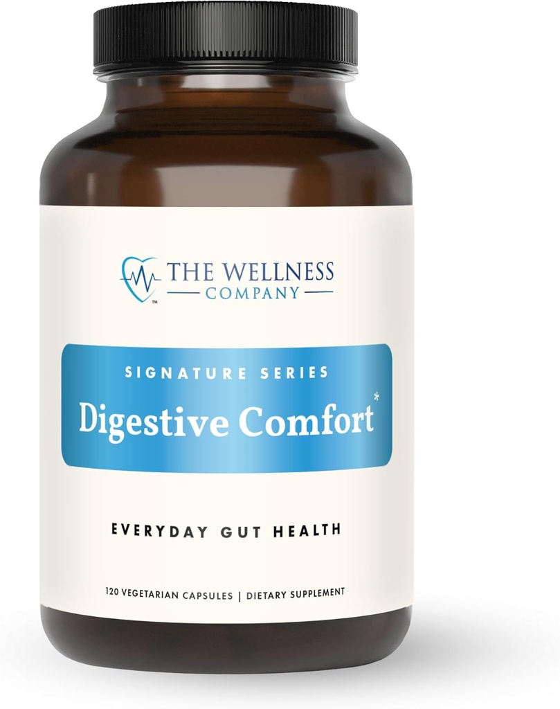 The Wellness Company Digestive Comfort | 120 ct (2 חודשים אספקה) | סיוע ל- Digestat וגז עם All-Natural Enzymes