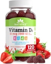 ויטמין D3 Gummies לילדים - ויטמין D 1000 IU Pectin Gummy - Strawberry Flavored - בריאות העצם ו- Immune תמיכה תוספת - non-GMO, Gluten Free, טבעוני, Nut & חלב חינם - 120 הרוזן (Pack of 1)