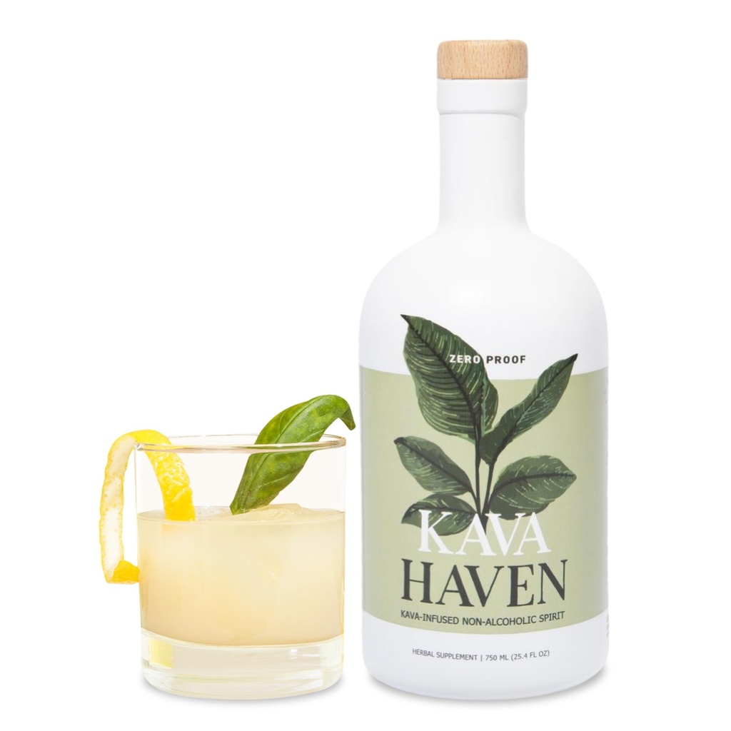 Kava Haven Non Alcoholic Spirit, 750mL בקבוק | Kava Kava Kava Drink | Non Alcohol Alternative Spirit for Friendly Drinks