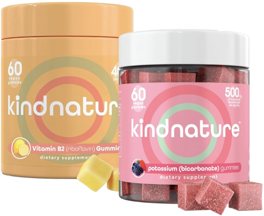 ויטמין B2 Riboflavin 400 מ"ג ו Potassium חניכיים למבוגרים וילדים - תוספי Potassium 500 מ"ג & Riboflavin 400 מ"ג חניכיים Chewable
