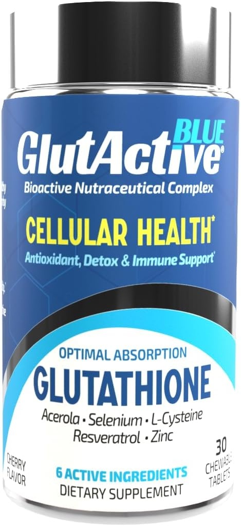Blue 800 מ"ג | Glutathione | Antioxidant, הגדלת Immunity & Energy - Detox & AntiAging, Cysteine, Selenium, Zinc, Resveratrol, Acerola (VIT-C). נוח. 30