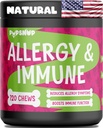 PupSnup-Allergy & Immune Probiotics for Dogs- Dogs Allergy Chews, אלרגיות עונתיות, עור ו- 120 צ'אוס רך המיוצר בארה"ב