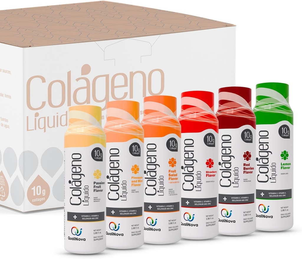 קולג'ן נוזלי של נשים וגברים (30 Pack) -3X Faster Absorption, 10g Collagen Drink for Anti-Aging, Hair Growth & Joint Support- Individual Shots- 6 Flavors טרופיים