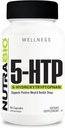 NutraBio 5-HTP תוסף, 200 מ"ג קפסולות - May Help Support and Promote Healthier and Sustained Sleep, 90 קפסולות ירקות