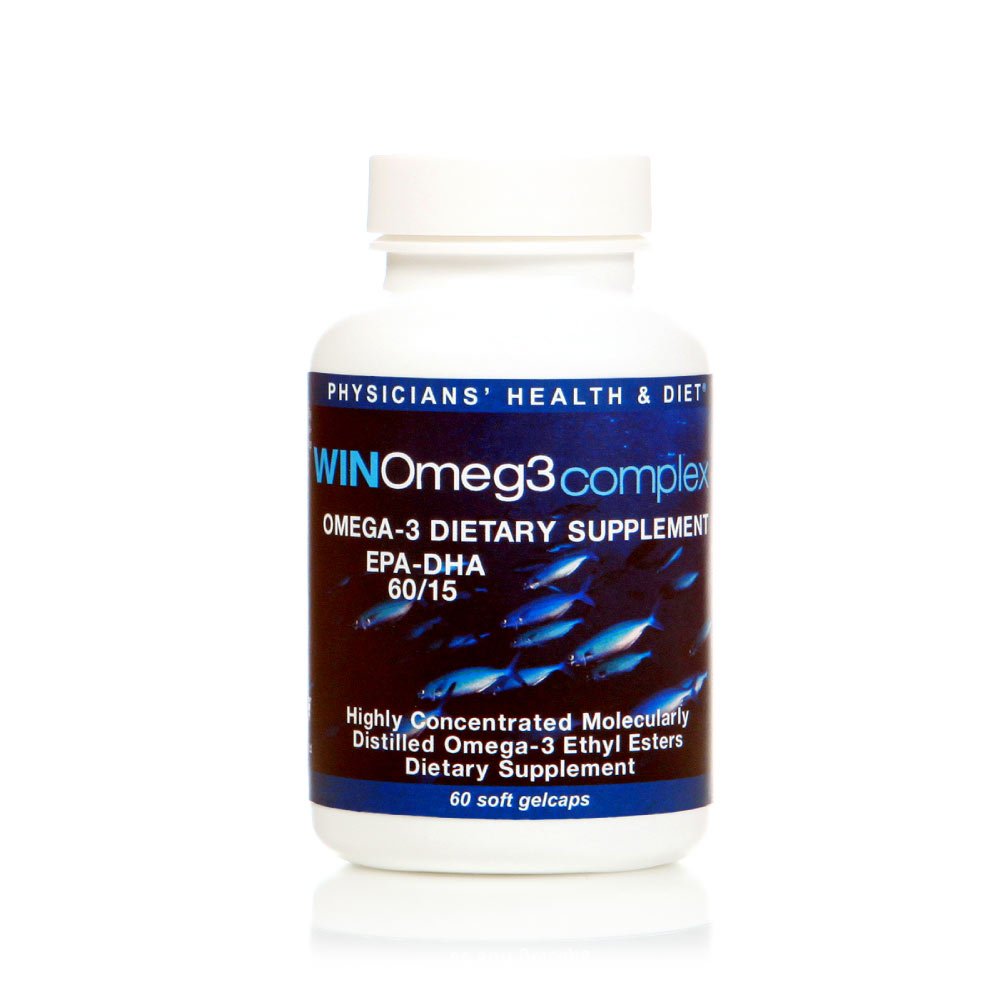 WINOmeg3complex 60/15 EPA - DHA Pharmaceutical-Grade אומגה 3 (60 Count/30שרתים) 1080 מ"ג EPA