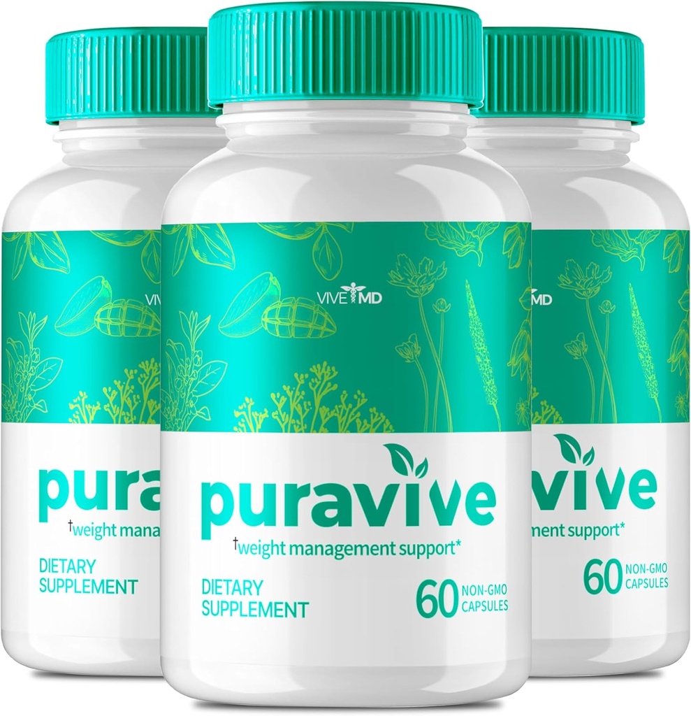Vive MD Puravive Premium הרזיה קפסולות ביקורות - פורמולה מקורית - פורמולה הרזיה קפסולות מקוריות, Puravive Weight Loss Pills, Puravive אקזוטית אורז (3 Pack)