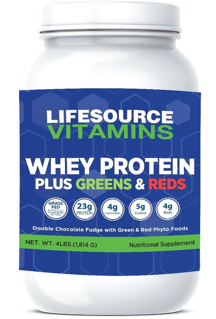 LifeSource ויטמינים Whey Plus Greens & Reds Phyto Foods (4 פאונד)