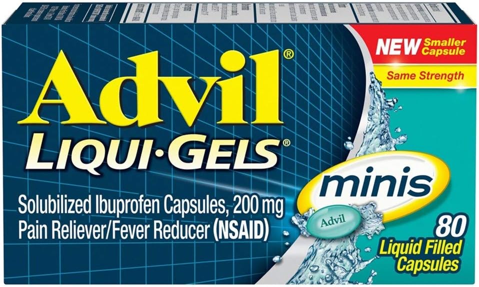 Advil Liqui-Gels Minis, 80 קפסולות לבק (5 בקבוקים)