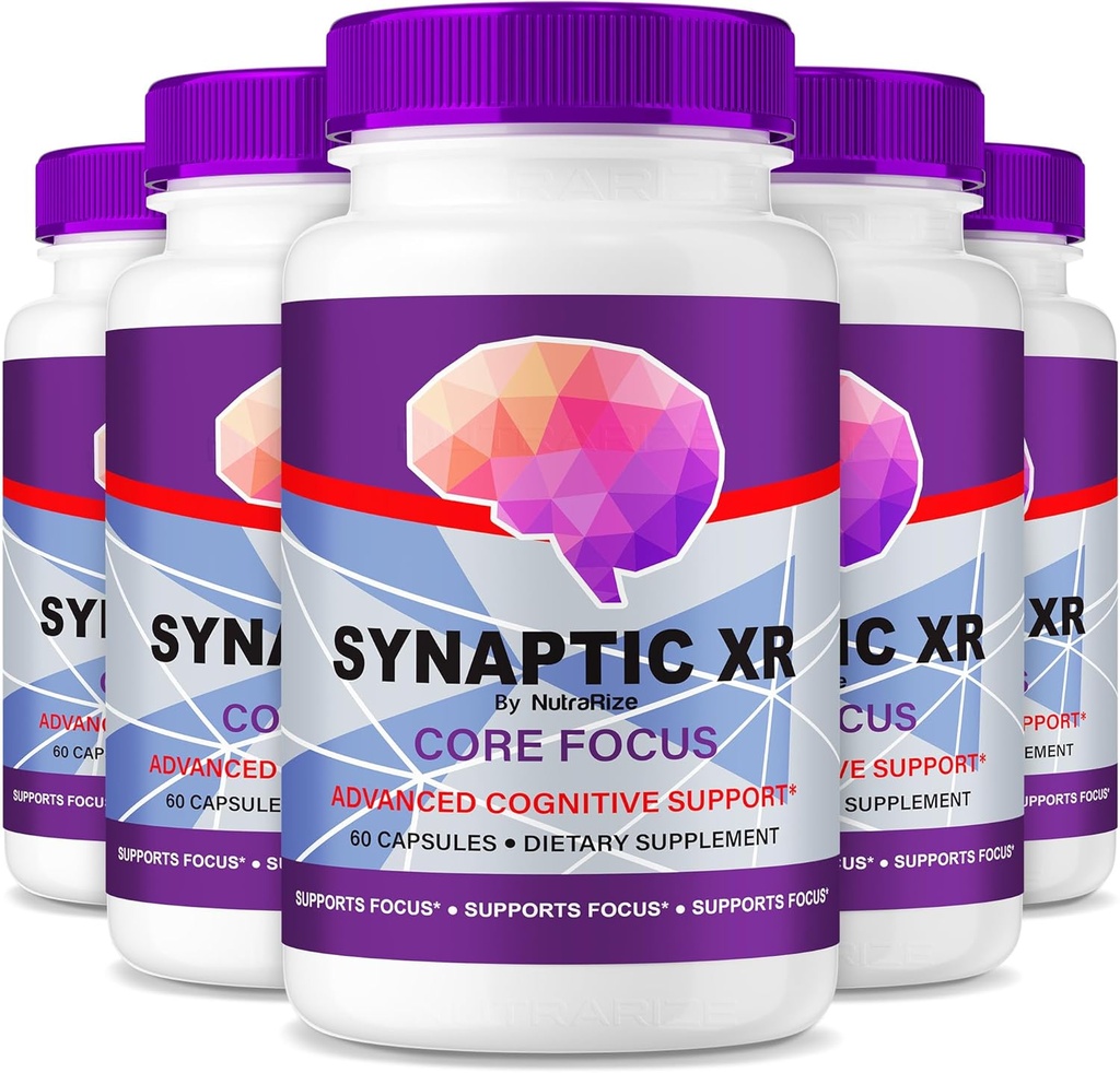 NutraRize (5 Pack) Synaptic XR - קפסולות תמיכה יומיומיות עם בלחת איזון עבור פוקוס, שארפנס, וכל יום ביצועים: Easy-to-Take Pills for Daily Wellness (300 קפסולות)