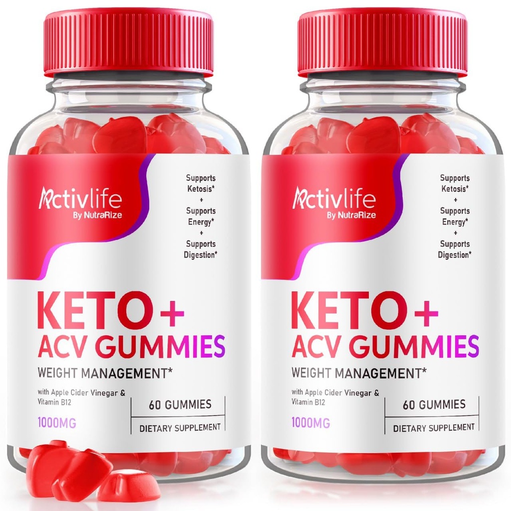 NutraRize (Pack of 2 ActivLife Keto + ACV חניכיים לירידה במשקל מתקדם, פורמולה מתקדמת, ביקורות (120 חניכיים)