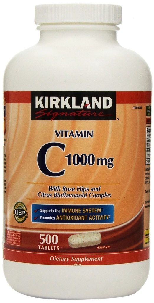 קירקלנד חותם ויטמין C 1000 מ"ג, 500 טבליות (2 Pack)