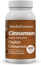 Herbsforever Ceylon Cinnamon קפסולות בסך הכל תמיכה בשומן גבוה 800 Mg לחלץ 60 ואג קפסולות