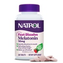 Natrol Melatonin 10 מ"ג טבליות מלוטש מהיר - סטרוברי פלמור, 200 הרוזן, תמיכה בשינה, במהירות dissolve מלטונין למבוגרים, 200 ימים אספקה