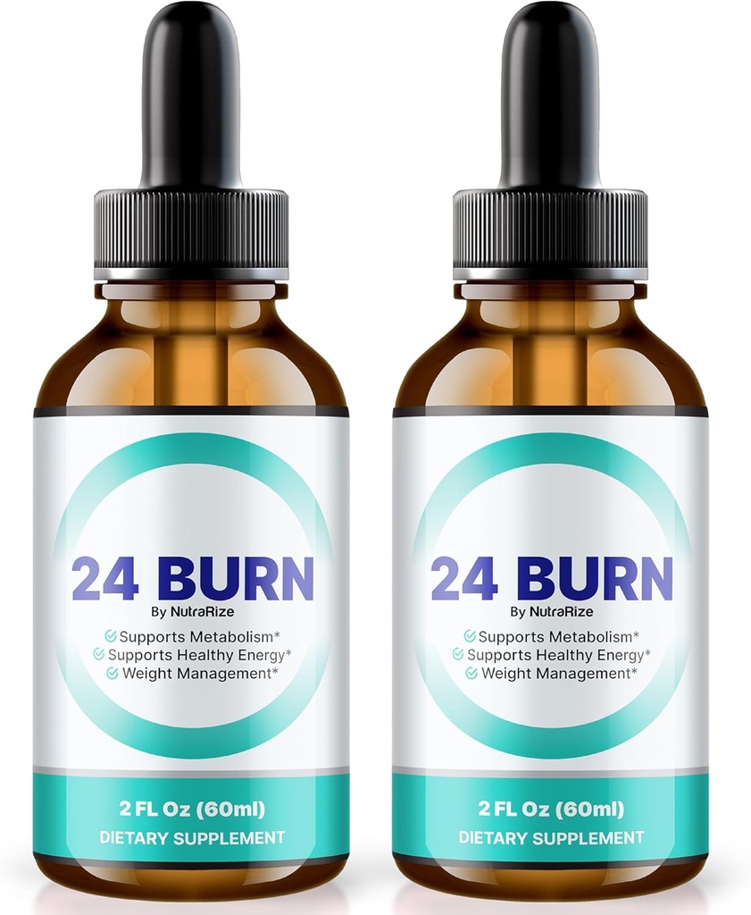 NutraRize (Pack of 2 24 Burns, All-Natural 24Burn נוזל תוספת תזונה רשמית לתמיכה בסגנון חיים בריא ופעיל, Gotas ביקורות (60 משרתים)