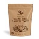 MB Herbals הפעילה אבקת Charcoal של Shell 3.5 oz (100 גרם) לשימוש חיצוני בלבד | For ToothPowder Face Packs and Masks
