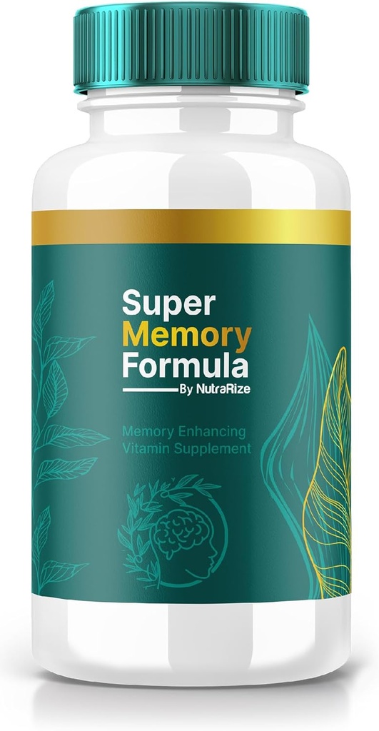 NutraRize Super Memory Formula - Daily Support קפסולות עם בלחת איזון עבור פוקוס, התראה וכל יום שארפנס | Just 2 Easy-to-Take Pills a Day (60 קפסולות)