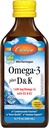 קרלסון - אומגה 3 + D & K, 1430 מ"ג אומגה 3s, 2000 IU (50 mcg) D3, 90 mcg K2 כמו MK-7, בריאות הלב, תמיכה העצם, לימון, 200 מ"ל
