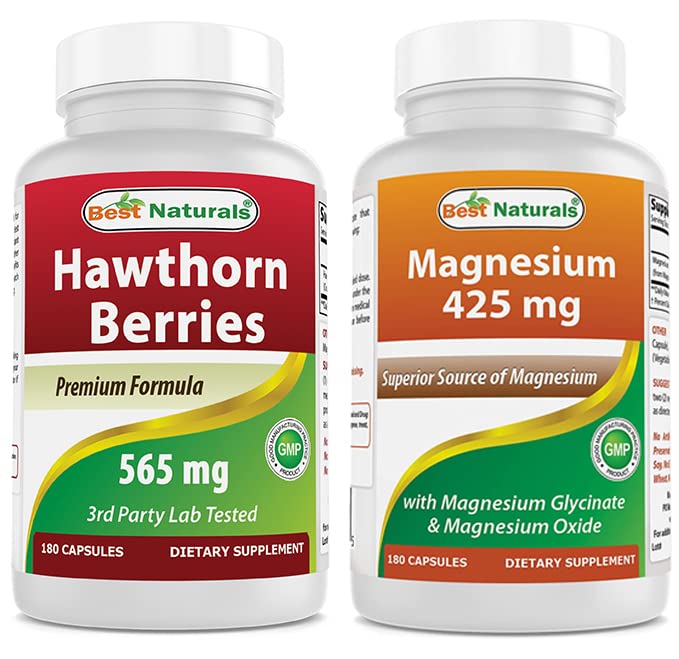 Best Naturals הותורן 565 מ"ג ומגנזיום Glycinate 425 מ"ג