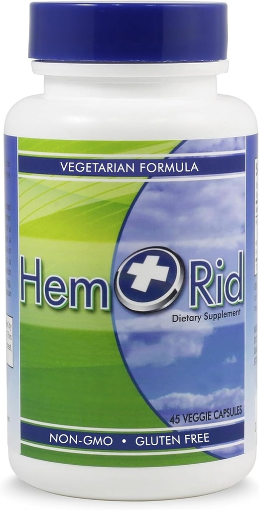 HemRid הטוב ביותר hemorrhoid תוספת, להפחית גירוד, Irritation, Bleeding, Burning ב 2-5 ימים, חומרים נבדקים קלינית לספק הקלה מהירה 120 ימים