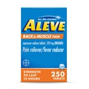 Aleve Back & השרירים הקלה Naproxen Sodium Tablets, Pain Reliever & Fever מופחתr, תרופות לגוף, 250 הרוזן