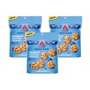 Atkins Bite-Sized Crunchy חלבון עוגיות, צ'יפ שוקולד, 8g חלבון, 4g סיבים, 1g Net Carb, 1g Sugar, Keto Friendly, 3 Bags (5 משרתים Per Bag)