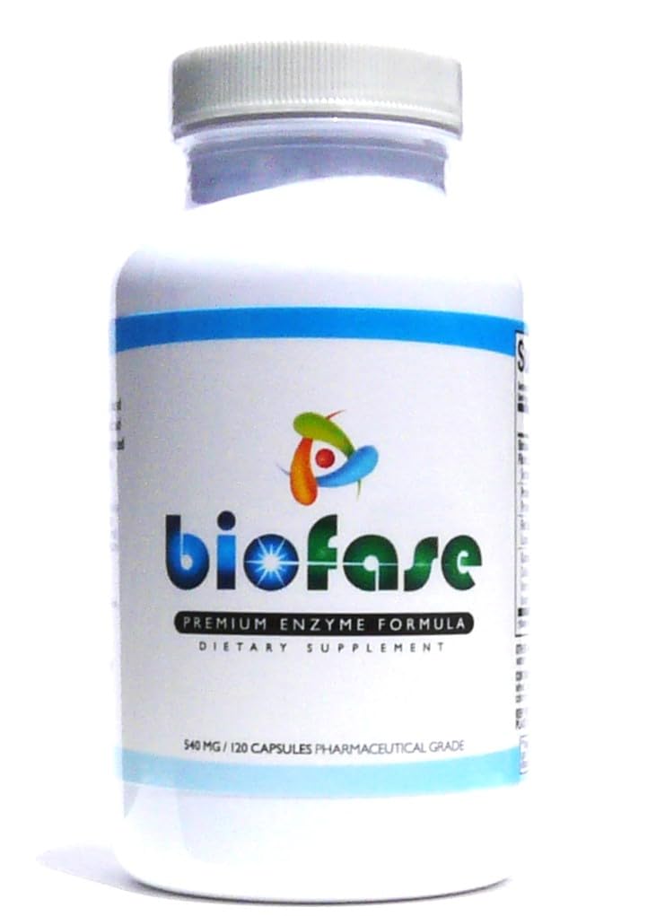 Biofase-Premium-Enzyme-formula 120 קפסולות - Biofilm Defense & Digestion - Enzymes Systemic כדי לתמוך ב-Intestinal Health - No Fillers!
