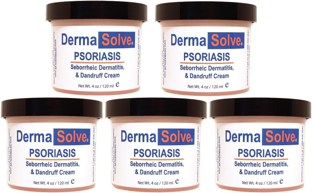 Dermasolve Psoriasis, Seborrheic Dermatitis ו Dandruff Cream פורמולה לטפל Itchy Skin & Prevent Future Flares כדי לספק Soothing Moisturizing הקלה. 5