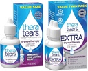 TheraTears יבש העין טיפות לעיניים יבשות, 1.0 Fl Oz & תוספת טיפול עיניים יבש Lubricating טיפות עיניים עבור עיניים יבש, 0.5 fl oz בקבוק, 2 Count(Pack של 1)