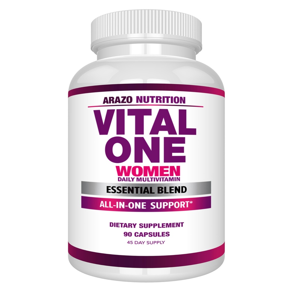 Arazo Nutrition Vital One Multivitamin for Women - Daily Wholefood תוסף - 90 קפסולות טבעוניות