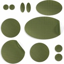 AZengear Fix Patches for Jackets, Tent, Shoe Toe, Air Mattress, Inנפחables, PVC Gear - Waterified, Self-Adhesive, Tear-Cold-Heat-Resistant, Down Puffer (11 Pcs, Olive)