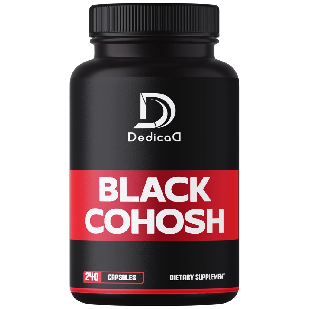 1000 מ"ג Black Cohosh for Menopause Hot Flashes - 240 קפסולות עבור 4 Monteh אספקה - תמיכה בניהול גוף, מערכת הבריאות והחיסון לנשים