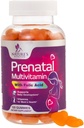 ויטמינים טרום לידתי עבור נשים 1335mcg - ויטמינים הריון עם Folic Acid, ויטמין A, C, D3, B12, B6 - טרום לידתי Multivitamin Gummy עבור תמיכה Fetal, הריון וסיעוד נשים - 120 חניכיים