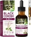 100% צמחי טבעי טיפות, Black Cohosh לחלץ עבור איזון הורמונלי, Menopause תמיכה ו- PMS הקלה.