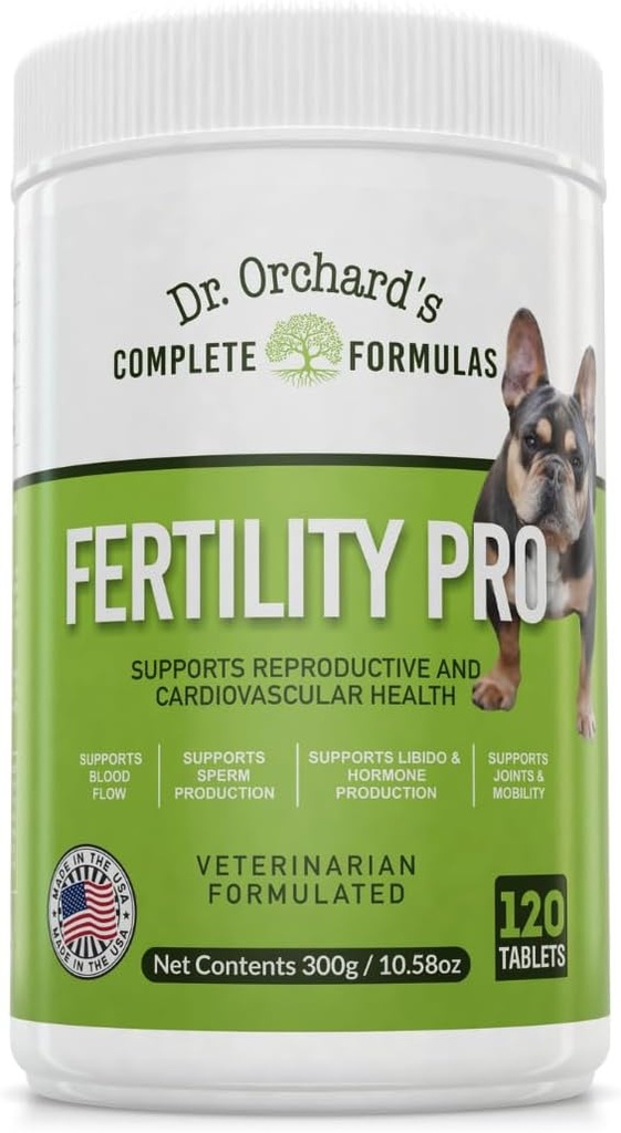 Dr. Orchards Fertility Pro for Dogs - Vet Formulated - for Males and Womens -120ct