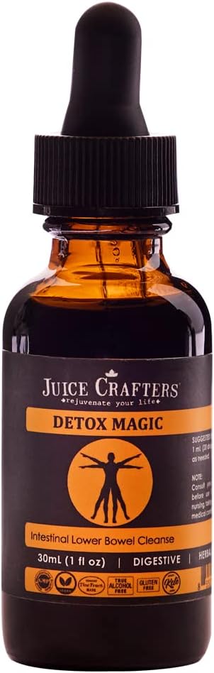Juice Crafters Black Walnut Hull Tincture (1 Fl Oz) - Intestinal Lower Bowel Aid - Intestinal Cleanse - Herbal Cleanse Band w / Black Walnut Hulls, Wormwood