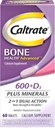 Caltrate 600+D3 Plus מינרלים Calcium ו- ויטמין D טבליות, בריאות העצם ומינרלים עבור מבוגרים - 60 הרוזן