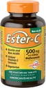 Ester-C American Health with Citrus Bioflavonoids Vegetarian Tablets, 24Hour Immune תמיכה, Gentle על Stomach, ויטמין C, Non-GMO, Gluten-Free, Vegan, 112 משרתים, 500 מ"ג, 225 מ"ג, 225 מ"ג, Count